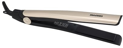 Geepas Easy Style Ceramic Hair Straighteners – Easy Pro-Slim Hair Straightener – Max Temperature 200°C, LED Indicator, 360° Swivel Cord & Lockable Handle with Floating Plates – 28W – 2-Year Warranty