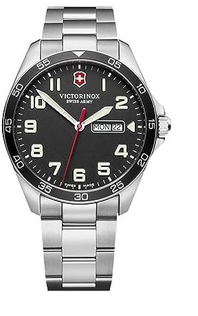 Victorinox Field Watch Herren Uhr analog Quarzwerk mit Edelstahl Armband V241849