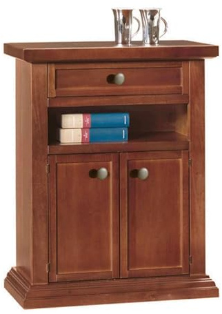 MilaniHome.it - Mobile Portatelefono in Legno Massello 64x32x80di coloreTinta Noce