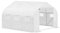 Outsunny Serre Tunnel de Jardin 3,5 x 3 x 2 m Grande Taille 6 fenêtres en PE Haute densité 140 g/m² Anti-UV avec Portes Zip enroulables Blanc