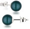 Schöner-SD Boucles d'oreilles en argent 925 avec perle ronde de 8 mm, Argent sterling