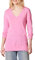 Amazon Essentials Jersey Tipo Túnica Ligero de Manga Larga y Cuello en Pico (Disponible en Tallas Grandes) Mujer, Rosa, L