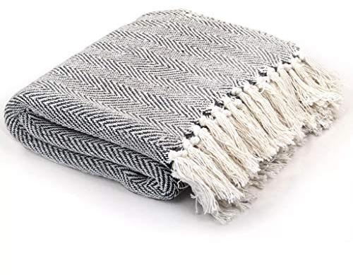 pedkit Kuscheldecke Wohndecke Tagesdecke Couch Überwurf Plaid Reisedecke, Caramel Plaid, 100% Baumwolle, ca. 125/220 x 250 cm