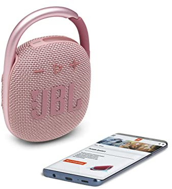 JBL CLIP 4 Speaker Bluetooth Portatile, Cassa Altoparlante Wireless con Moschettone Integrato, Design Compatto, Resistente ad Acqua e Polvere IPX67, fino a 10 h di Autonomia, USB, Rosa