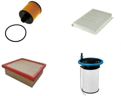 AOQ - KIT TAGLIANDO 4 FILTRI COMPATIBILE CON FIAT 500X 1.6 2.0 MULTIJET (DIESEL)