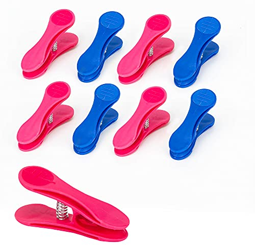 ARVO Pinces à Linge Douces - Lot de 20 - Bleu Foncé et Rose - Plastique Métal - 6,9 x 2,2 cm