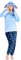 Disney Pigiama Donna Invernale Pile Stitch Minnie Minou Simba Winnie The Pooh (L, Blu Stitch)