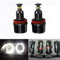 Global Fortune H8 40W LED Car Angel Eyes Kit de conversión halógena Canbus Faro Halo anillo marcador Bombillas Luces de posición 6000K Xenon Blanco Sin error