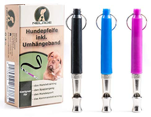 NELADE® Hundepfeife - bewährte Pfeife für die Hundeerziehung - hocheffektiv für's Hundetraining - Hund erfolgreich abrufen