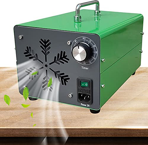RDJSHOP Commercial Ozone Generator Industrial Ozone Sterilizer O3 Air Purifier Home Portable Deodorizer Sterilizer Machine with Timer, Plug in UK, for Office, Factory, Hotel, Ect,Green-20000mg/h