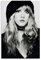 MMMU Stevie Nicks Retro-Poster, Wandkunst, Leinwanddruck, 20 x 30 cm, Schwarz / Weiß