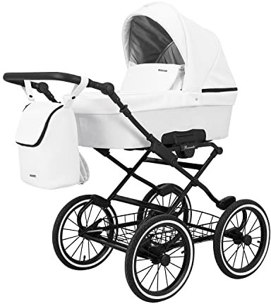 KUNERT Kinderwagen ROMANTIC retro Sportwagen Babywagen Babyschale Komplettset Kinder Wagen Set 1 in 1