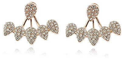 HSAJS Orecchini Lobo Ventaglio Cristallo Brillante Goccia Pavé Eleganti Accessori Donna Gioielli Raffinati