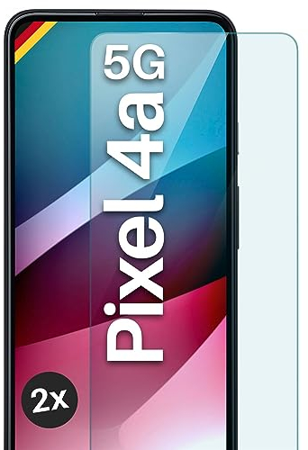 moex ShockProtect Panzer Schutz Glas für Google Pixel 4a 5G Schutzfolie 9H Härte, Panzerfolie kratzfest und bruchsicher, HD Displayschutzfolie Ultra-Klar, Schutzglas Folie, 2x Stück