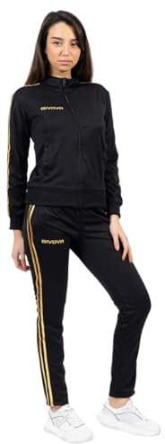 GIVOVA Survêtement Revolution Summer Femme Noir/Or Tuta Intera, Nero/Oro, XL Unisex-Adulto