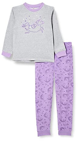 Playshoes Unisex Kinder Frottee Schlafanzug Zweiteilig Pyjama-Set, Einhorn ,92