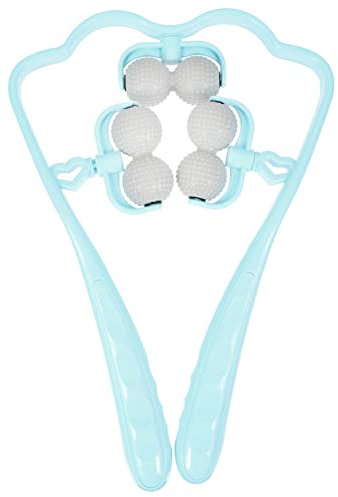 Healeved Massage Bras Cou Rouleau Masseur Portable Auto Massage Musculaire Point de Déclenchement Masseur D' épaule de Massage Manuel pour Cervicales Cou Jambes Bras Tissus Bleu Massage Cervicales