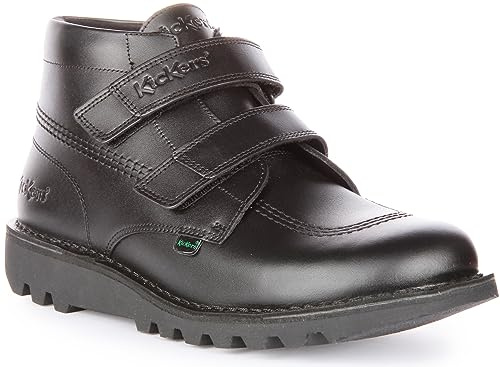 Kickers Unisex Kick Hi Vel Ankle Boot | Extra Durable | Comfortable | Easy Fasten, Black, 9 UK