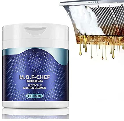 Mof Chef Cleaner Powder,Oil Pollution Cleaning Powder,500g Foaming Heavy Oil Stain Cleaner,All Purpose Stain Remover Cleaner,Powerful Stain Removing Cleaner Powder,Stubborn Grease & Grime Remover