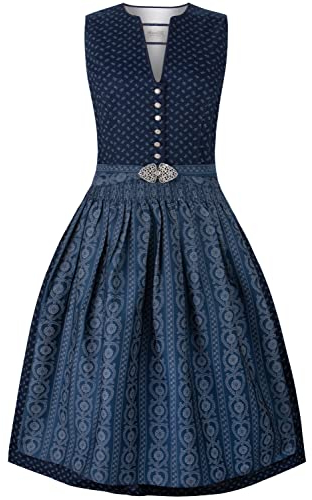 Stockerpoint Damen Ellie Midi Dirndl, dunkelblau, 46