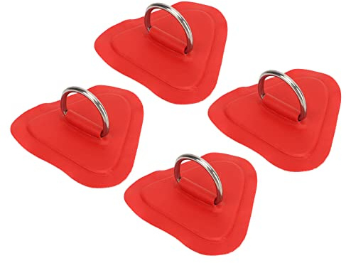SPYMINNPOO 4 Stück D Ring Patches, Edelstahl D Ring Pad Zubehör für Schlauchboote, Kajaks, Surfbrett, Paddelbrett, Beiboot, SUP