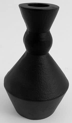 Brandsseller Kerzenständer Aluiminium Schwarz 13,5 cm Kerzenhalter Kerzenleuchter für Stabkerzen Design Trichter