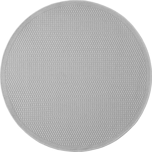 Mia´s Teppiche Tulsa - Outdoor-Teppich für Terrasse und Balkon - Wetterfest, UV-Beständig, Wasserabweisend, Pflegeleicht, Robust und Strapazierfähig, Grau, 120 cm Rund