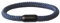 Paracord Armband | Schwarzer Edelstahl Magnetverschluss | geflochten aus Seemannsgarn | Segeltau | Maritim & Wasserfest | 8 mm Ø | Handgemacht | Damen und Herren | (Dunkelblau, 21.00)