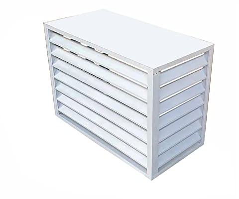 EYLINK klimaanlage Abdeckung wärmepumpe Abdeckung Außenklimaanlagen-Zaunschutz, Aluminium-Klimaanlagenabdeckung, Klimaanlagen-Schutzabdeckung für Außengeräte, Klimaanlagenständer, Blumenständer, Sc