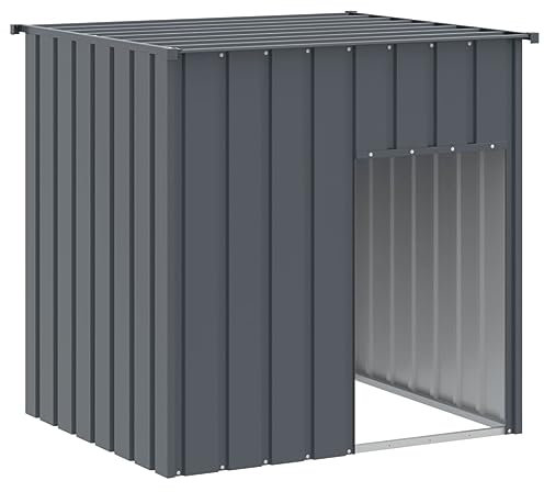 vidaXL Niche pour Chien avec Toit Anthracite 110 x 103 x 109 cm Acier galvanisé