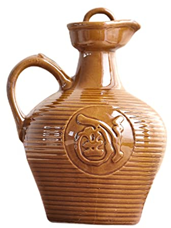 BESTonZON Ceramic Hip Flask Household Wine Pot Handle Portable Wine Jug for Liquor Multi-Function Container for Outdoor Events