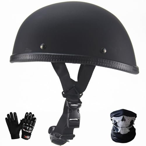 Aperto Caschi Da Moto Portatile Jet Casco Scodella ECE Omologato Retrò Motociclo Aperto Faccia Casco Donna Uomo Scooter Casco Per Moto,Adult Cruiser Chopper Mezzo Casco