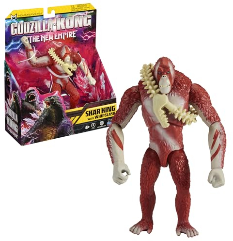 Godzilla x Kong: The New Empire, 6-Inch Skar King Action Figure Toy, Iconic Collectable Movie Character, Includes Bone Whiplash Weapon, Toy Suitable for Ages 4 Years+