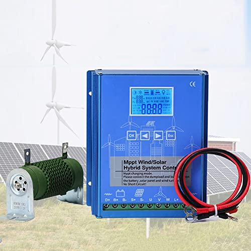 Qiang 3000W Wind Solar Hybrid Laderegler,12V/24V/48V Mppt Lade Boost Controller Mit LCD Display,Für Netzunabhängige Wind Solar Hybrid Systeme,12V