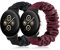 Wizvv Lot de 2 bracelets de montre chouchous pour Google Pixel Watch 2 Watch 1, bracelets de rechange en tissu élastique pour femmes et filles, small wrist, Métal Tissu Métal, Agate