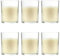 Pack de 6 Velas Aromáticas en Vaso de Cristal Reciclable 125g - 28h de Duración，Cera Vegetal Perfumada, Fabricadas en España, 8.5x7cm (Antiolores)