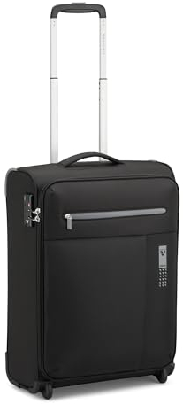 RONCATO Neon Lite Trolley Kabine weich 2 Räder mit TSA, Schwarz Smoke, Altezza: 55 centimetri