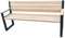 Rattanland® Gartenbank Wetterfest Holzbank 3 Sitzer Mit Lehne (FSC®-Zertifiziertes Holz) - Möglichkeit Der Befestigung Am Boden (1, Keine Malerei)