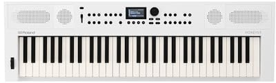 Teclado para creación musical Roland GO:KEYS 5 | Teclado de 61 notas | Generador ZEN-Core con más de 1.000 sonidos integrados | Altavoces estéreo integrados | Entrada de micro – Blanco