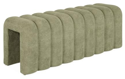 Alice's Garden sweeek - Banc. Bout de lit Vert Contemporain en Tissu
