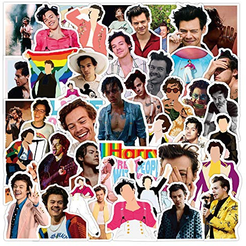 Harry Style Stickers Waterproof Stickers, Pop Singer Decal, Scrapbook Stickers, Cute Aesthetic Trendy Music Stickers for Water Bottles Book Laptop Guitar Skateboard Suitcase
