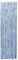 Kavolet Rideau de porte en chenille - 56 x 185 cm - Rideau anti-insectes - En peluche - Pour camping, caravane - Bleu/blanc/argenté