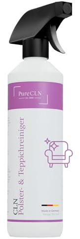 PureCLN Sofa Reiniger und Teppichreiniger Mittel - 500ml Couch Reiniger und Upholstery Cleaner mit Farbauffrischung - Teppich- & Polsterreiniger - Profi Fleckenentferner für Polstermöbel und Teppiche