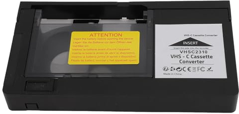 Adaptateur de Cassette VHS C, Compatible avec Les Cassettes S VHS C et S VHS CP6BKU C‑P6U PV P1 VCA115, Adaptateur de Cassette pour Caméscopes, Adaptateur D'enregistrement de