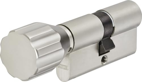 Knaufzylinder Abus A93KNP, Nickel Pearl, 3 Schlüssel + Handyhalter (Z35/K40)