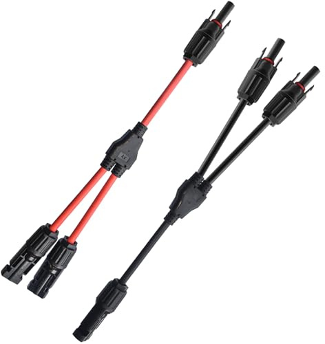 Yvyan Solarkabel Y Verteiler-1 Paar, 6mm Y Stecker, Solar Solarpanel Kabel Male Female MMF und FFM Connector Photovoltaik Steckverbinder, Y kabel Kabelverlängerung Solarverbinder Fotovoltaik Kabel