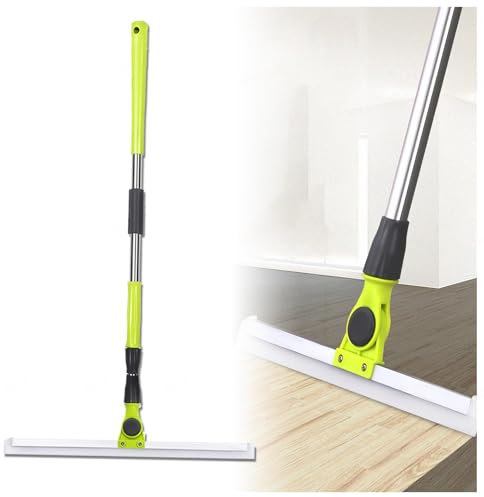 Escobilla De Goma Para Suelos De Hormigón , Con Mango De 130 Cm De Largo Air Broom as Seen on Tv , Escobilla De Goma Para Suelos De Hormigón Limpia Vidrio,Polvo Fino,Cabello Y Líquidos ,Large:50×130cm