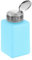 sourcing map Solvent Alcohol Dispenser 180ml(6.1oz) Nail Polish Remover Push Down Liquid Dispenser Pump Bottle with Stainless Steel Press Head for Acetone Solution, Blue