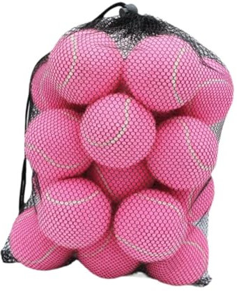 harayaa 20 Stück Tennisbälle, 6,4 cm Durchmesser, für Training Und Freizeitaktivitäten, Rosa