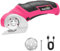 SnapFresh Cesoie e forbici Taglierina per cartone taglierina universale a batteria forbici elettriche 4V taglierina rotativa a batteria -per carta, cartone, moquette, pelle, feltro, plastica (Rosa）